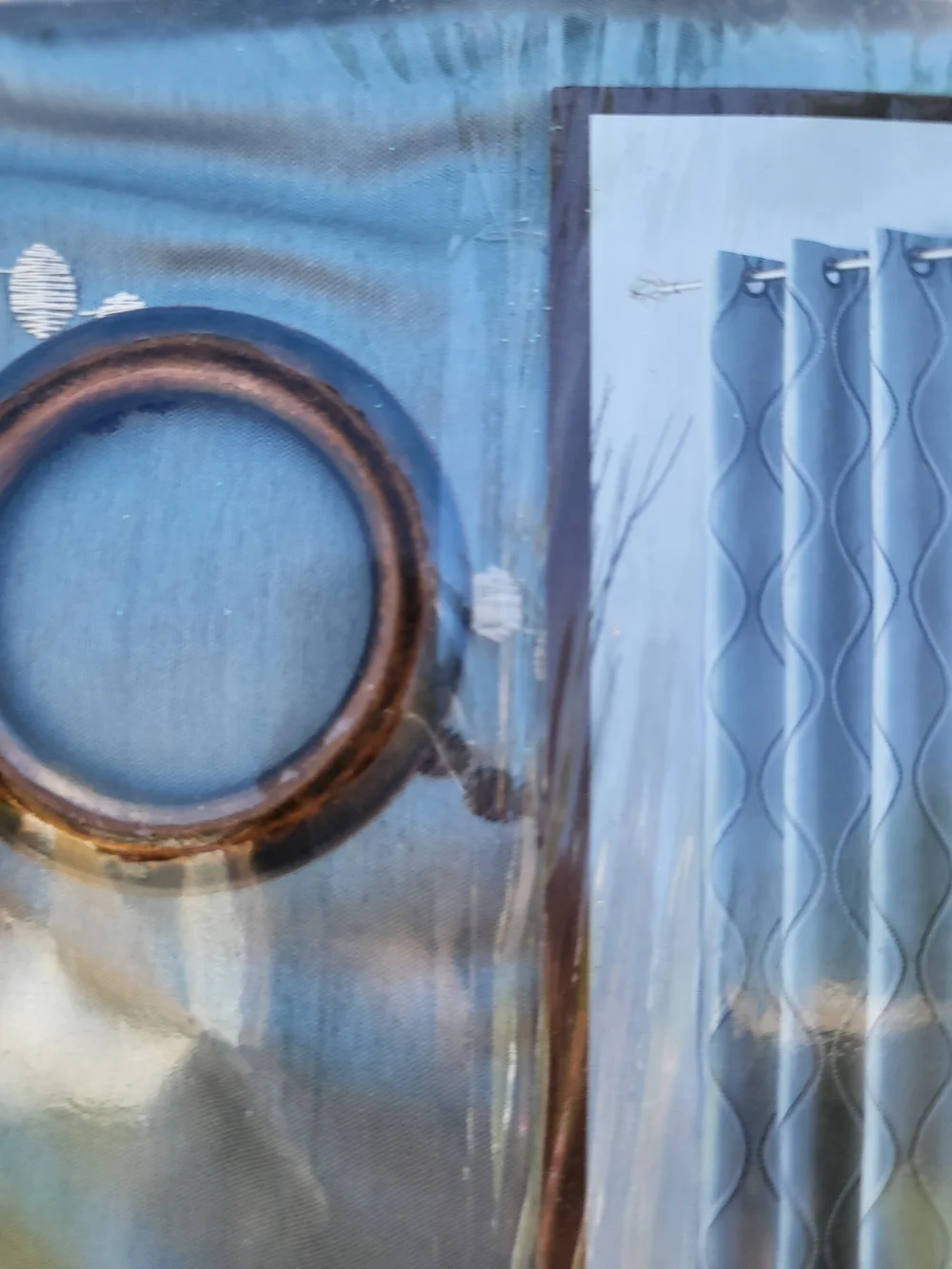 Two 84 Inch Brielle Aqua and Chocolate Brown Curtains 2 Panels Set